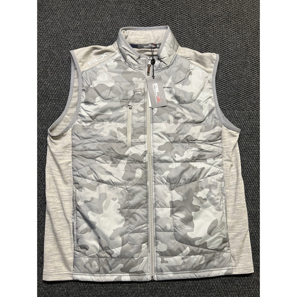 RLX Ralph Lauren The Cliffs‎ Quilted Vest Camo Grey L